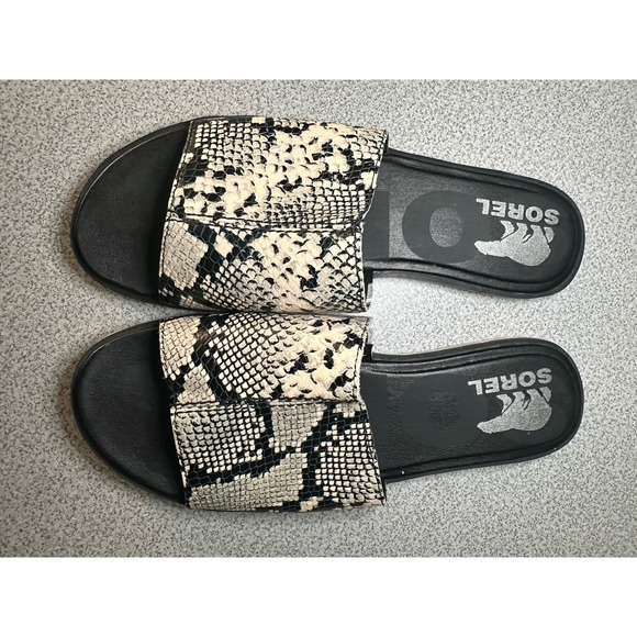Sorel | Size: 8.5 | Ella II Snakeskin Slide Sandal animal print comfort slip-on - Picture 2 of 6